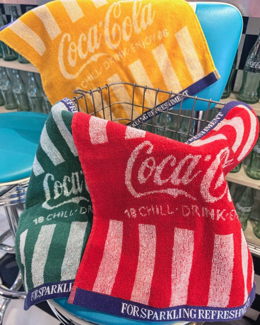 NEW ARRIVAL　コカ･コーラ ウォッシュタオル ストライプシリーズ 登場！