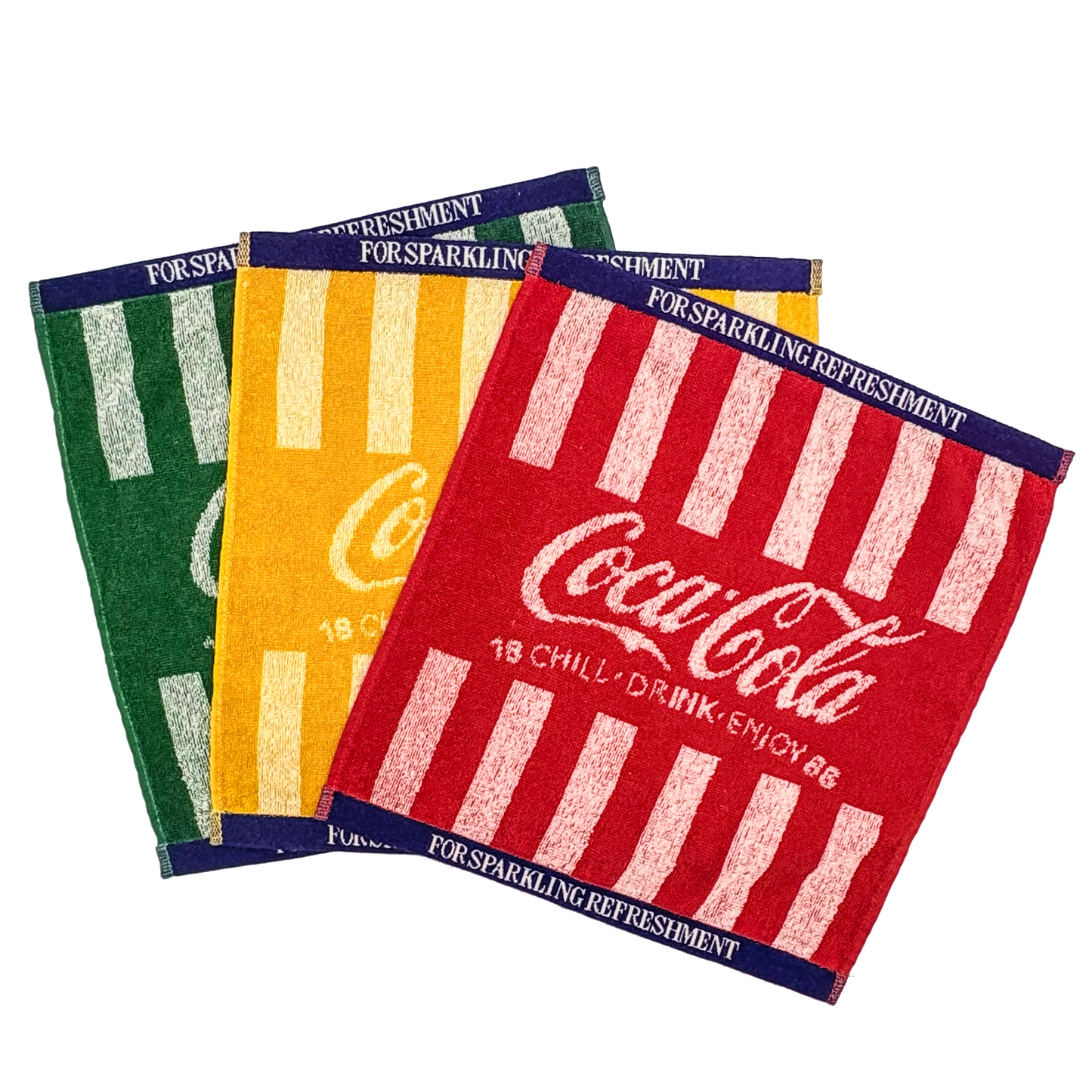 「コカ･コーラ」ジャガード ウォッシュタオル ストライプ 全３種