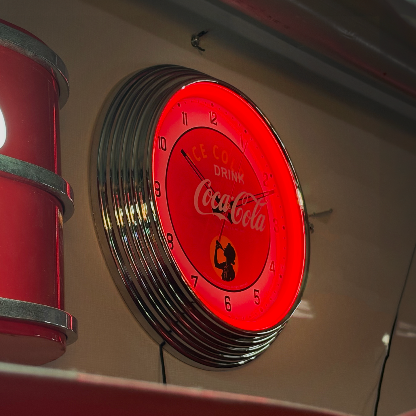 PJ-NC05　「コカ･コーラ」ネオネオンクロック（Red）