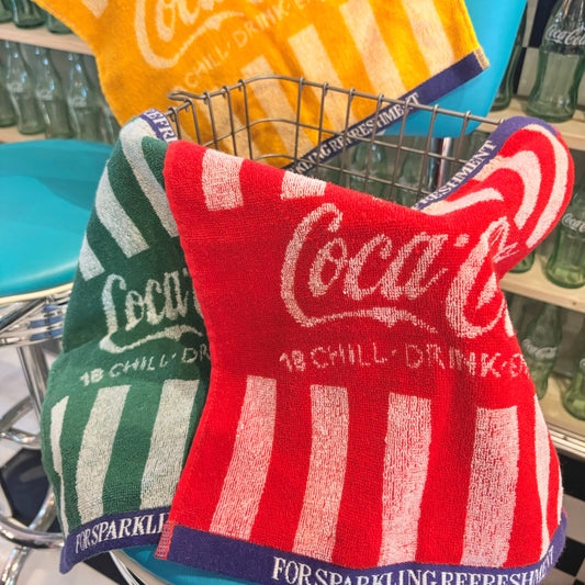 「コカ･コーラ」ジャガード ウォッシュタオル ストライプ 全３種