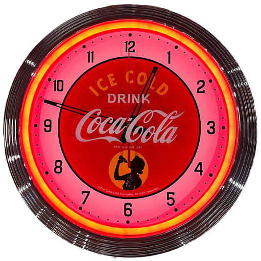 PJ-NC05　「コカ･コーラ」ネオネオンクロック（Red）
