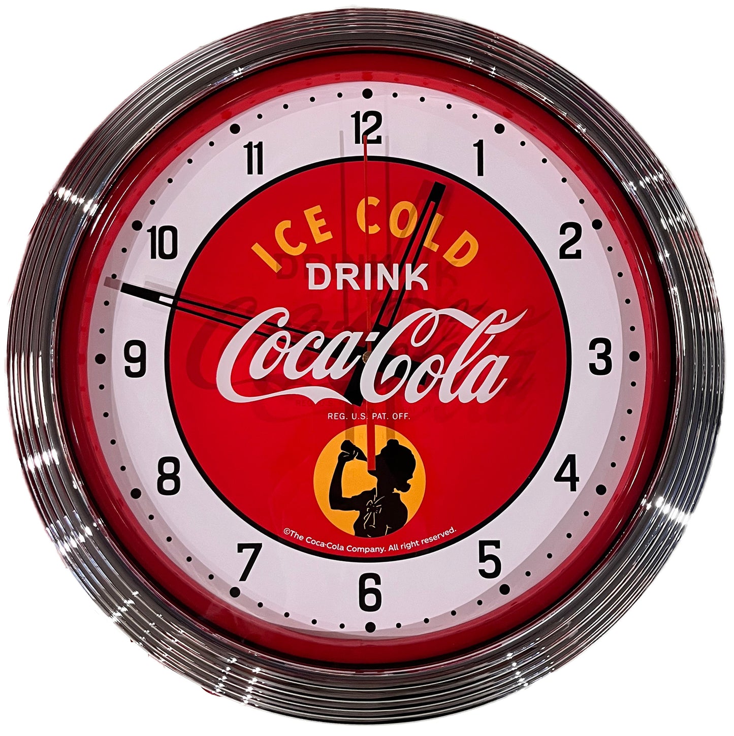 PJ-NC05　「コカ･コーラ」ネオネオンクロック（Red）