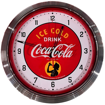 PJ-NC05　「コカ･コーラ」ネオネオンクロック（Red）