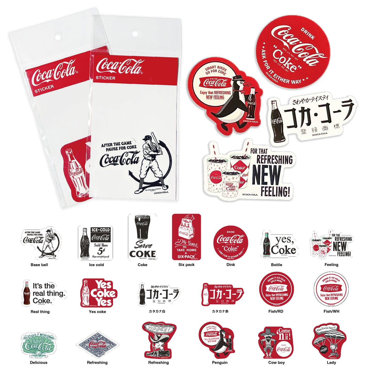 「コカ･コーラ」ステッカー　全19種